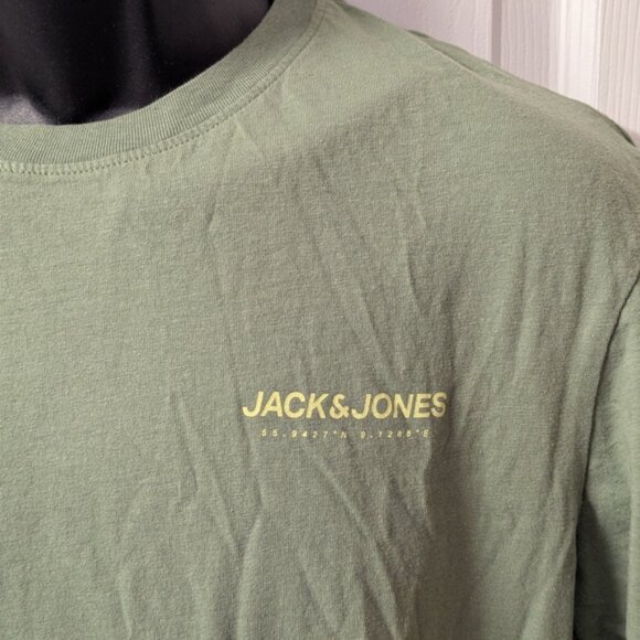 Jack & Jones Men's Green T-Shirt - Picture 2 of 6